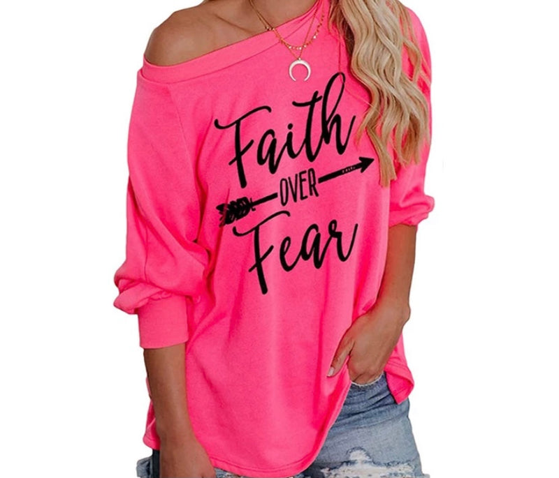 Faith over Fear shirt - Melanin Way Boutique 