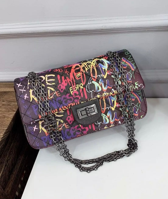 Graffiti shoulder bag - Melanin Way Boutique 