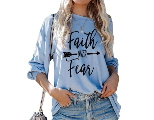 Faith over Fear shirt - Melanin Way Boutique 